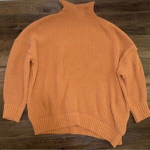 American Eagle Aerie Cognac Tan Color Cozy Sweater